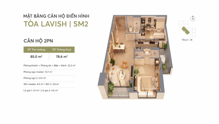 ĐỘC QUYỀN CĂN GÓC 2PN VIEW SÔNG GIÁ TỐT NHẤT THỊ TRƯỜNG